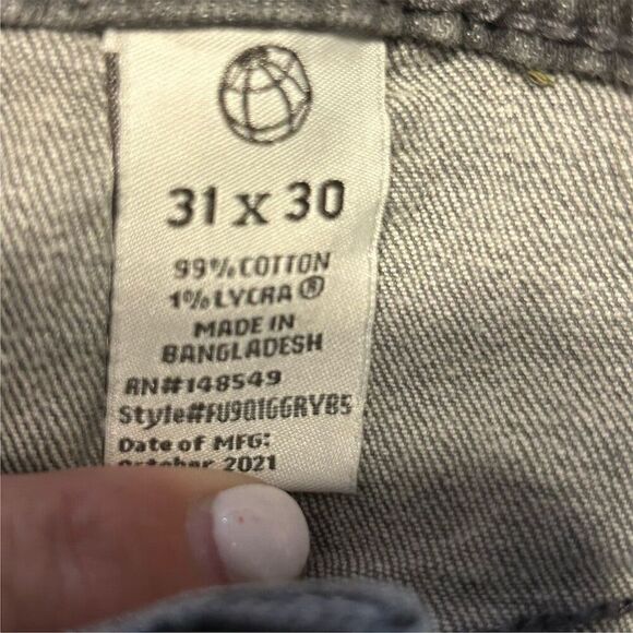 Free Planet Men's Gray Straight Jeans Size 31x30 Mid Rise Denim - Picture 9 of 10